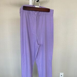 Tach Clothing Purple Linen Fringe Women's Pants